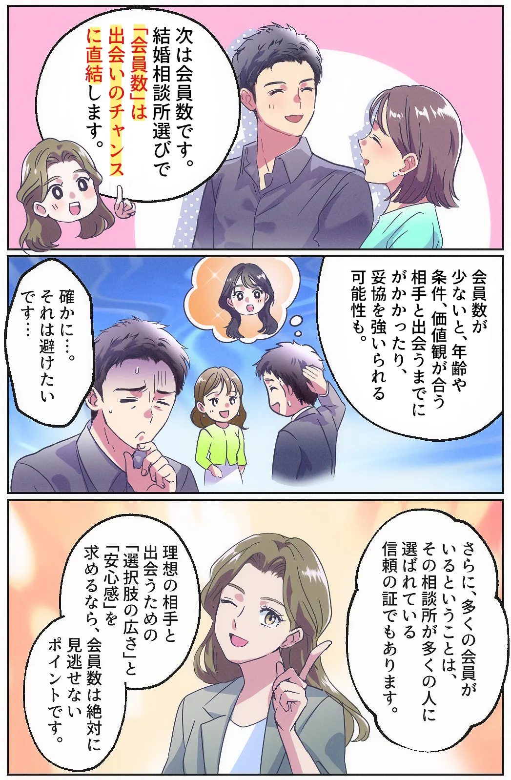 「会員数」=「出会いの数」